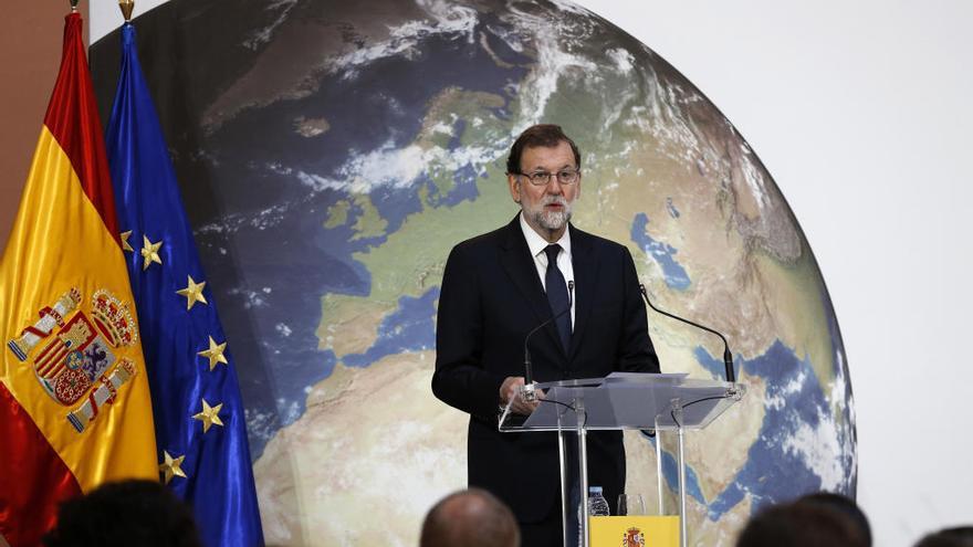Mariano Rajoy, hoy, en las jornadas sobre cambio climático. // EFE