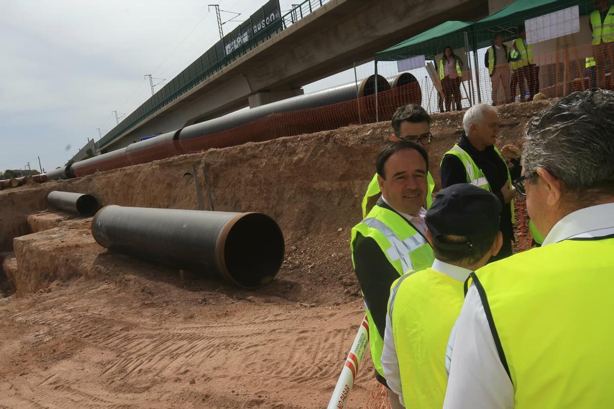 Pérez Llorca visita las obras del postrasvase Júcar-Vinalopó Tramo II