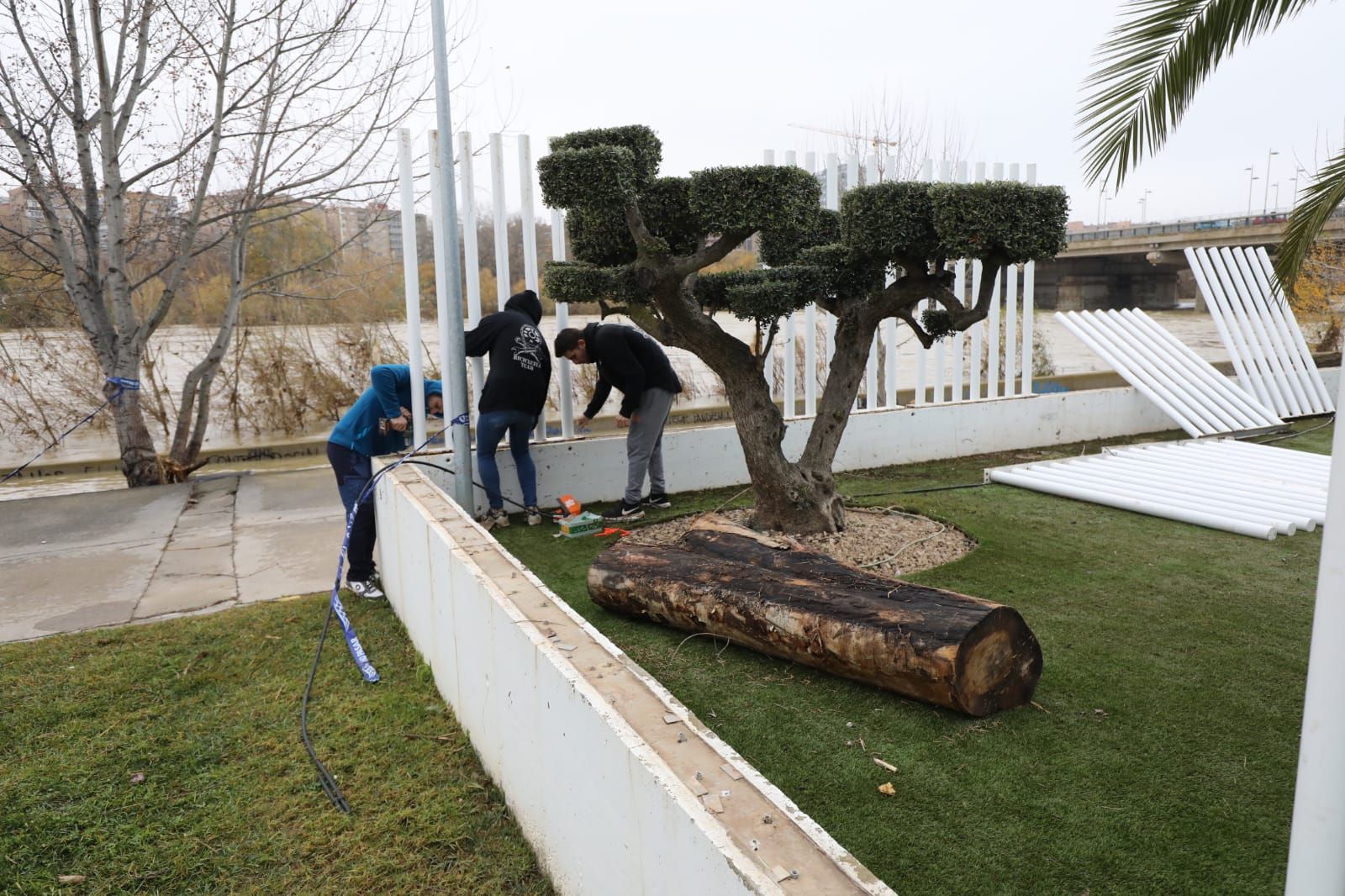 Los efectos que deja la crecida del Ebro en Zaragoza