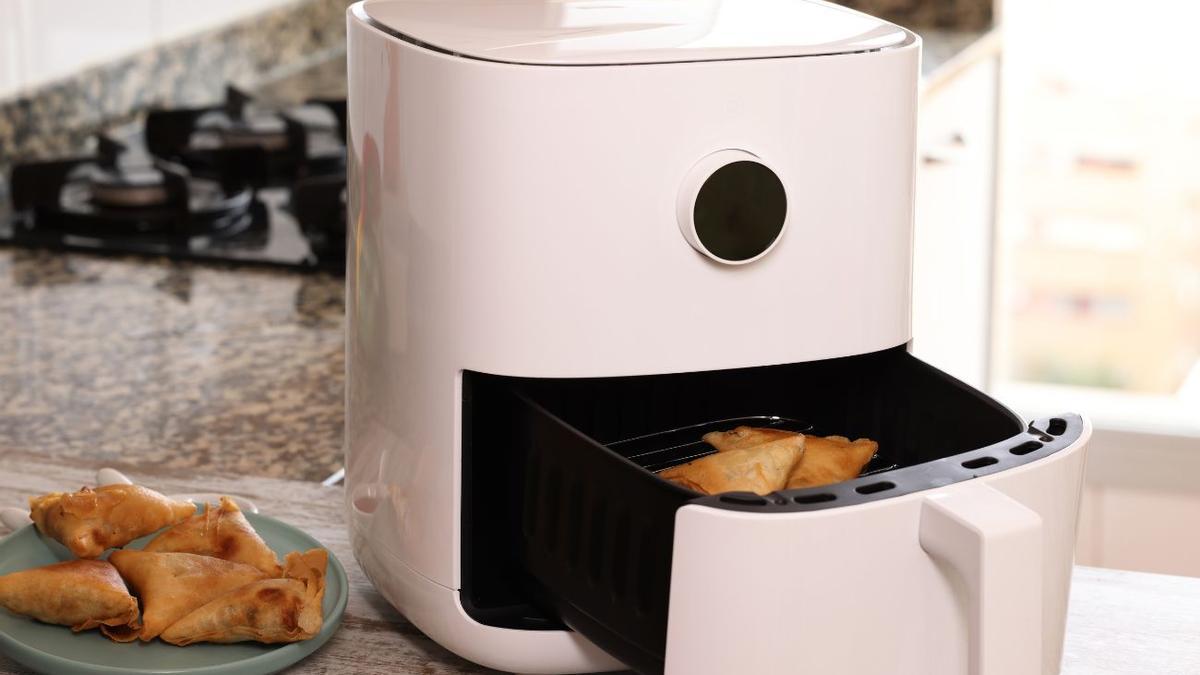 Merluza rebozada en air fryer.