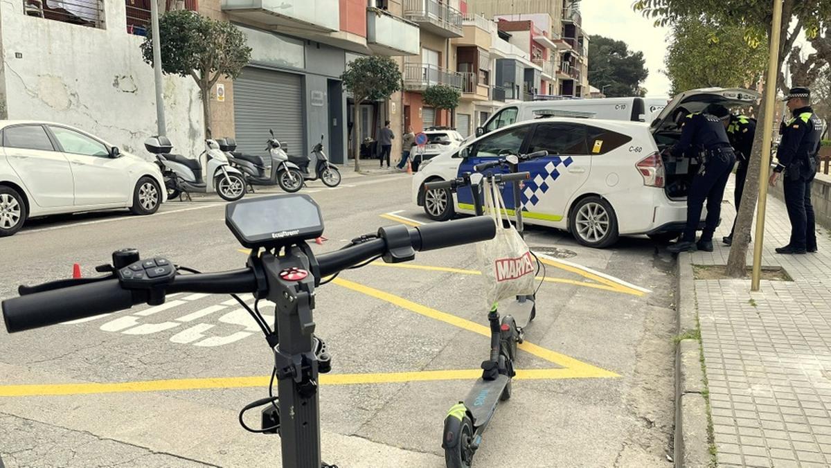 Un moment de la campanya de control a Blanes.