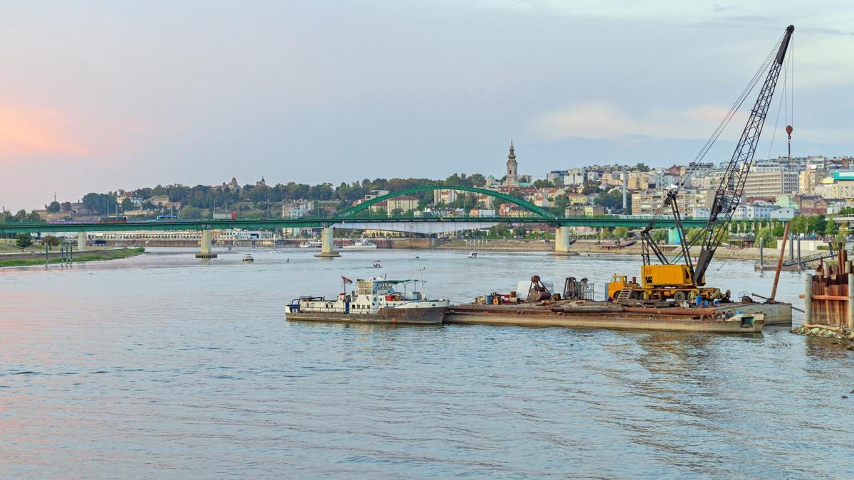 Río Sava en Belgrado.