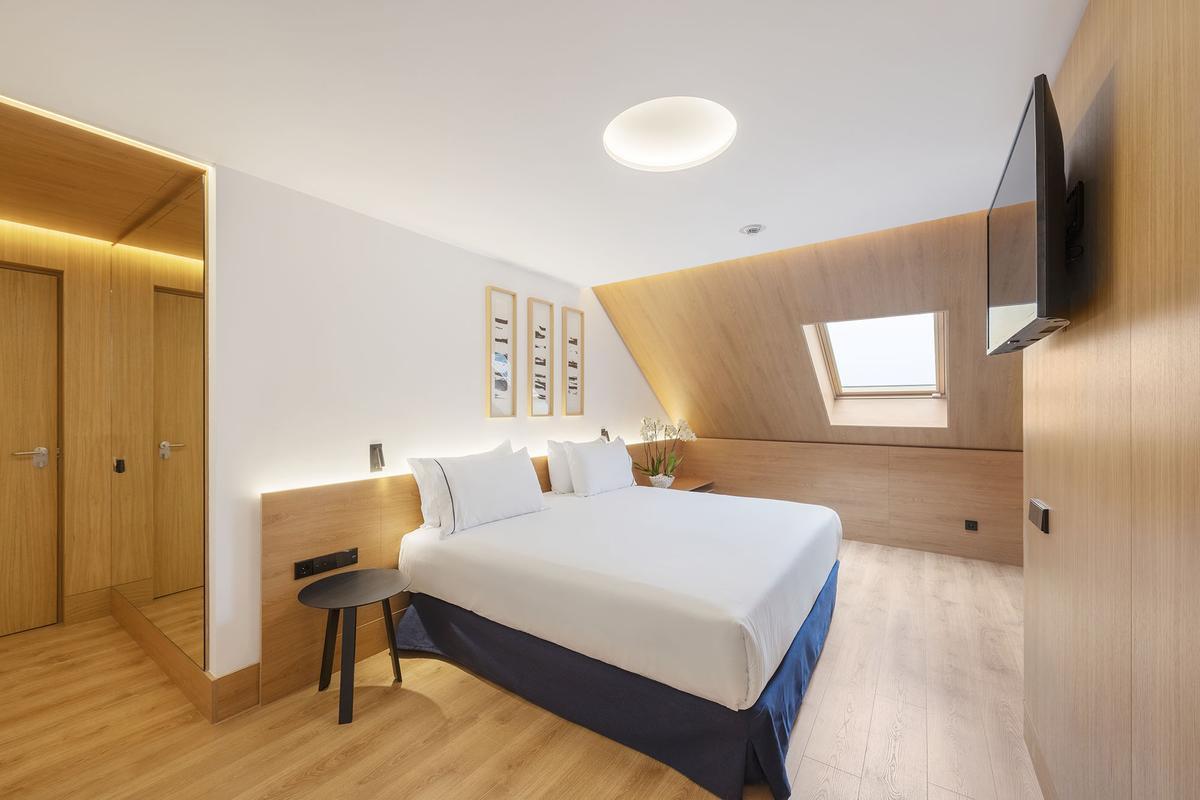 Una de las habitaciones del hotel.