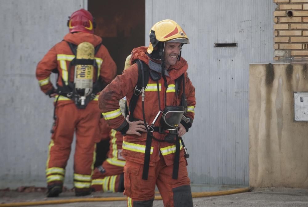 Incendio en una planta de reciclaje de Alboraia