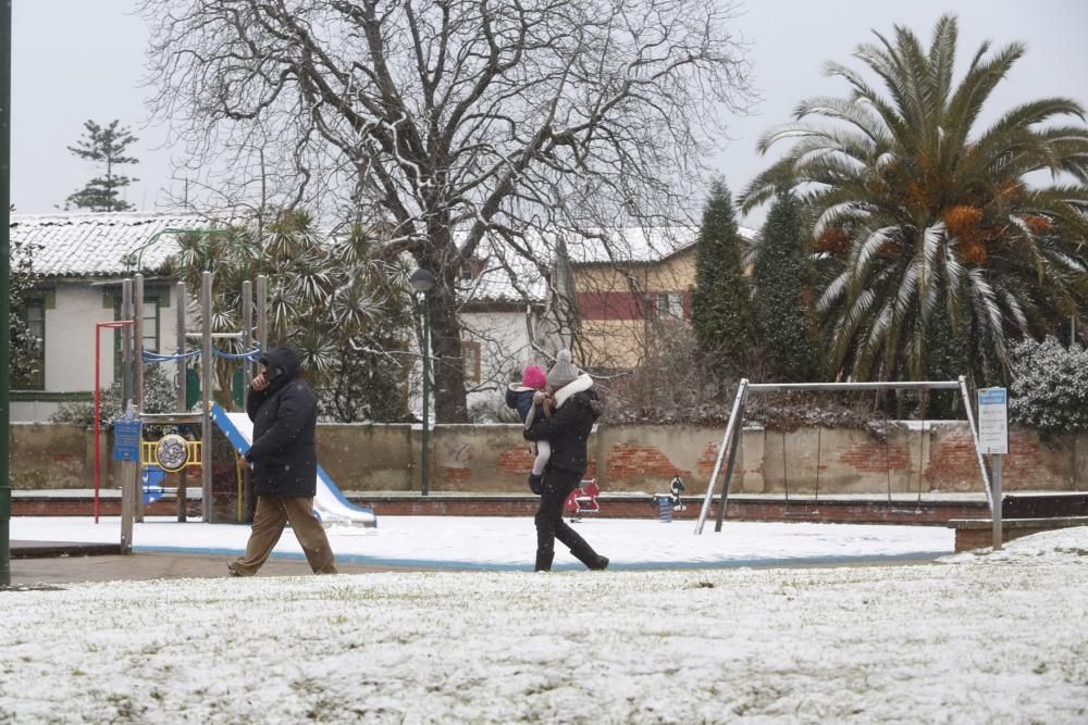 La nevada en la comarca de Avilés