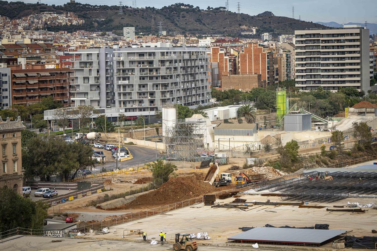 Así están las obras de la futura estación de la Sagrera