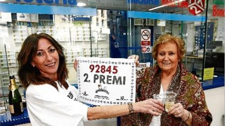 Administració de loteria Sagarull, a Girona, on l&#039;any passat es van vendre dècims del segon premi.