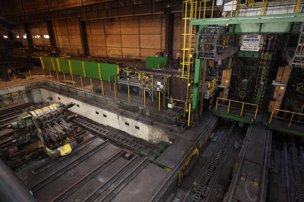 Visita al tren de carril de Arcelor en Veriña (Gijón)