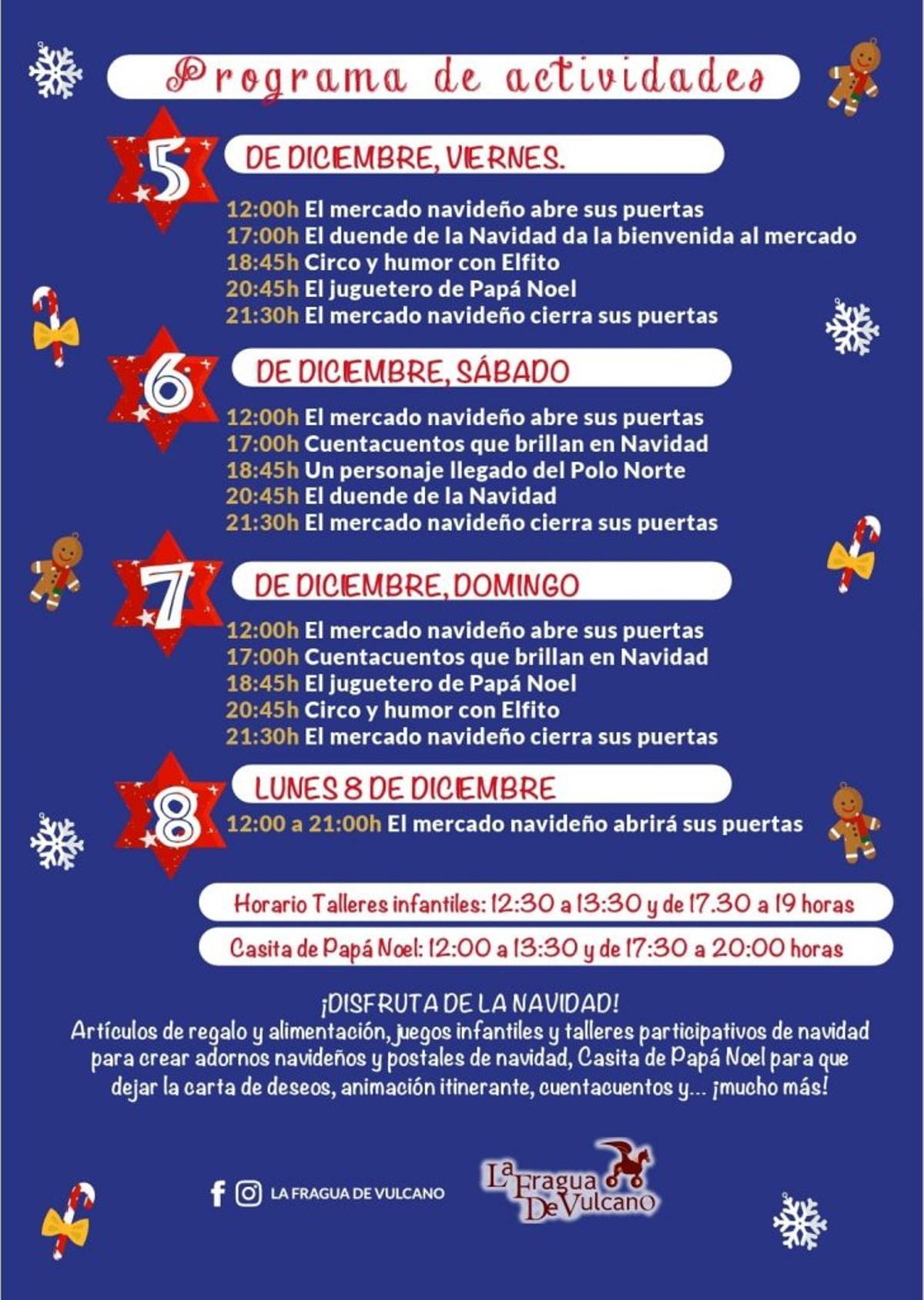 Programación del mercado navideño de Panticosa