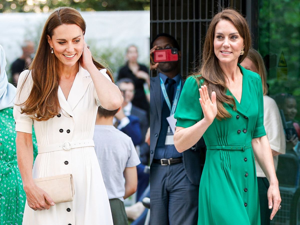 Kate Middleton, con un mismo vestido en dos colores