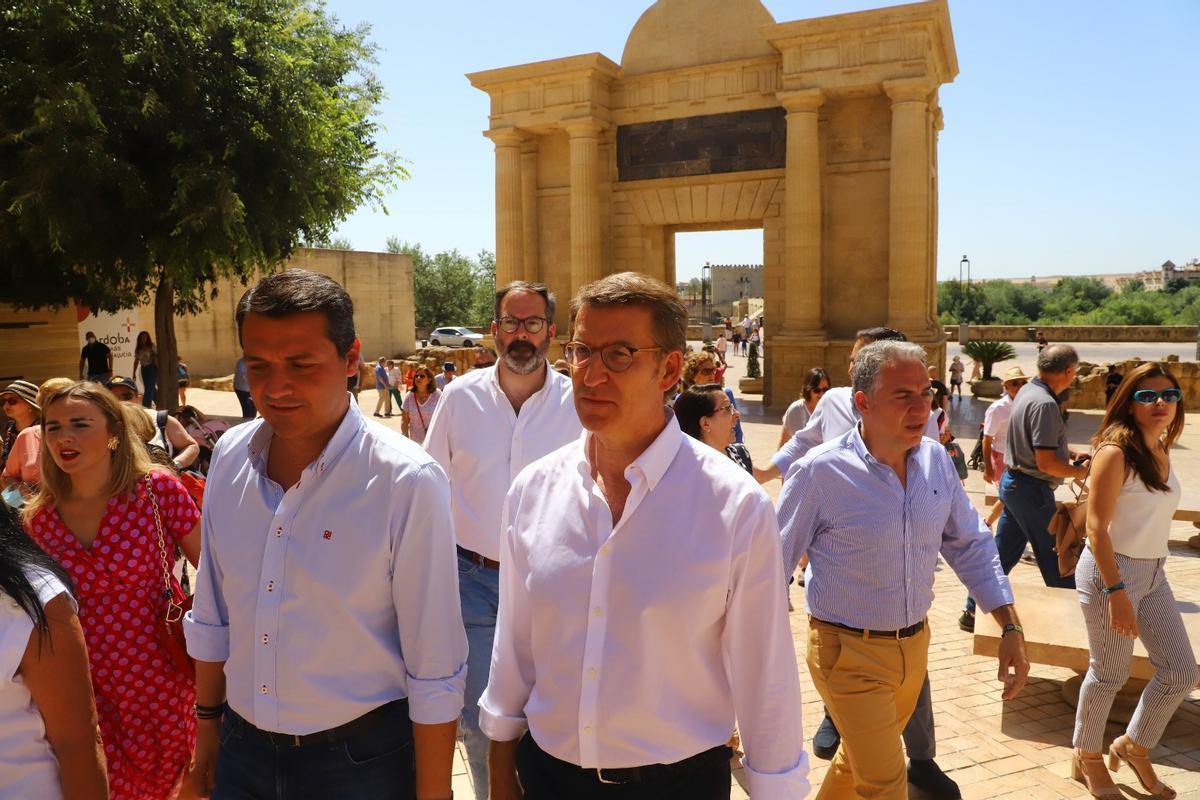 Alberto Núñez Feijóo visitó Córdoba en junio, durante la campaña electoral de las elecciones andaluzas.