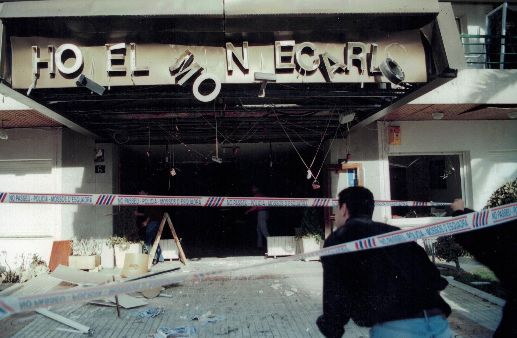 El Hotel Montecarlo, tras la explosión