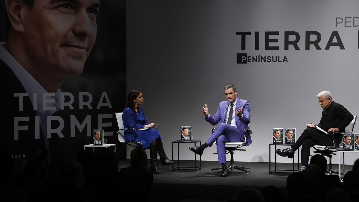 Pedro Sánchez, durante la presentación de su segundo libro, 'Tierra firme'.