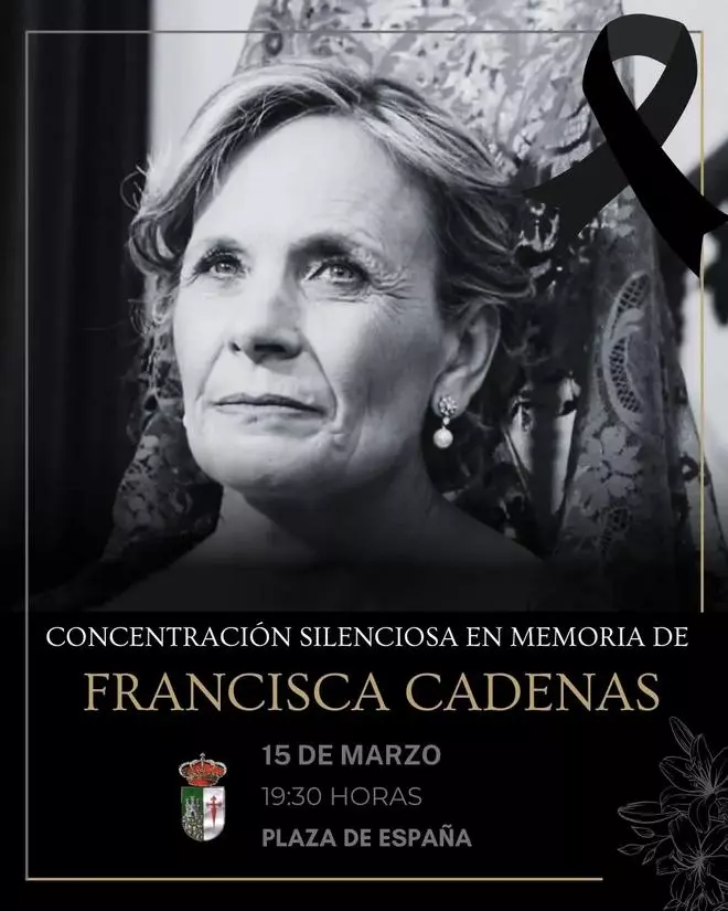Hornachos se concentra en silencio este domingo para apoyar a la familia de Francisca Cadenas