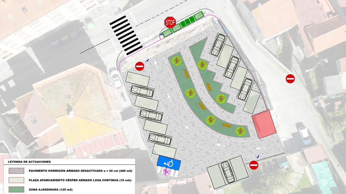 El plano ofrecido por el Concello de Marín sobre el nuevo espacio.
