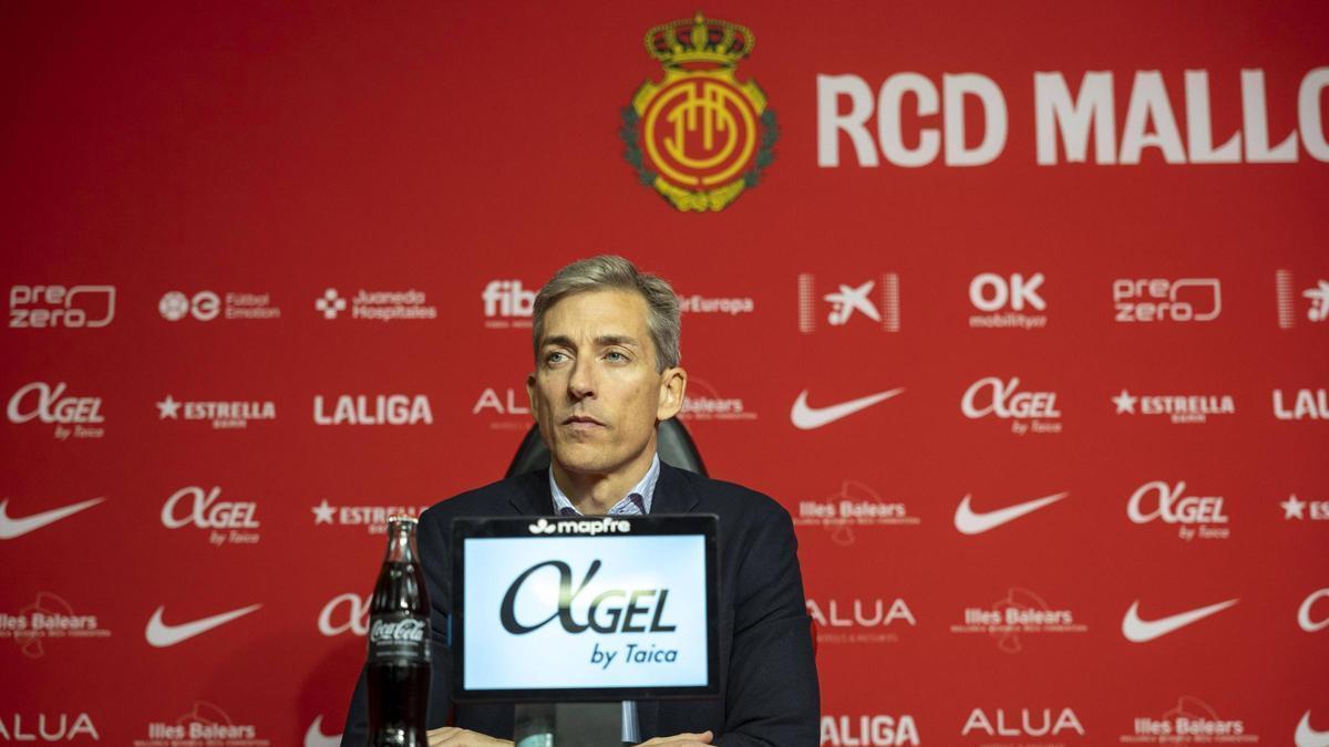 Alfonso Díaz, CEO del Real Mallorca, durante una rueda de prensa