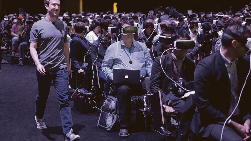 Mark Zuckerberg, en un acto en el Mobile World Congress de Barcelona. // Facebook