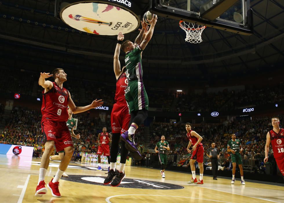 Victoria del Unicaja ante el Zaragoza en la Copa del Rey 2020.