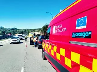 Un herido tras colisionar dos coches en Filgueira