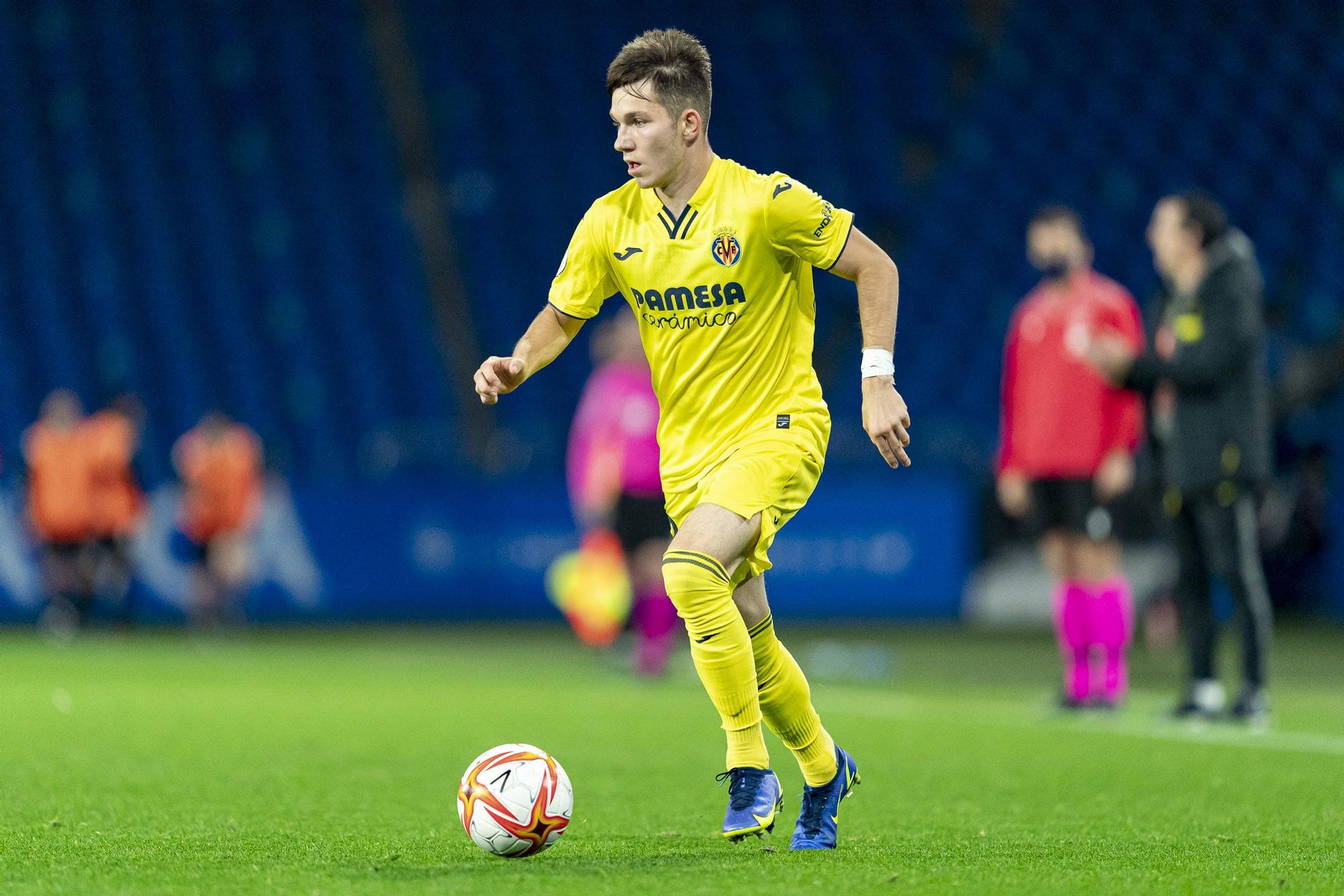 Nikit en su debut con el primer equipo del Villarreal.