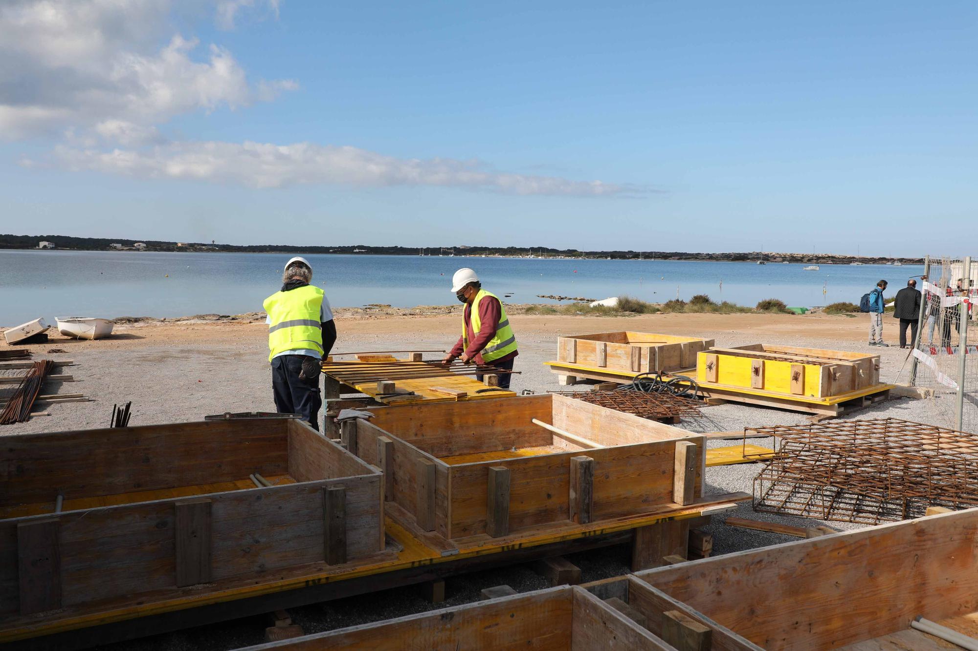 Comienzan las obras en s'Estany des Peix en Formentera