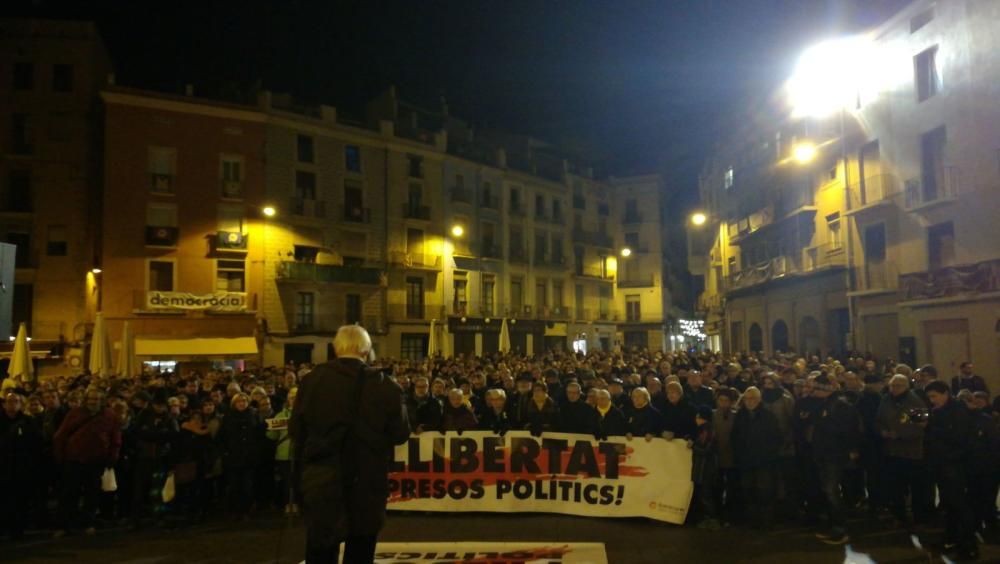 Concentració a Manresa contra l'empresonament de Junqueras, Forn i els Jordis