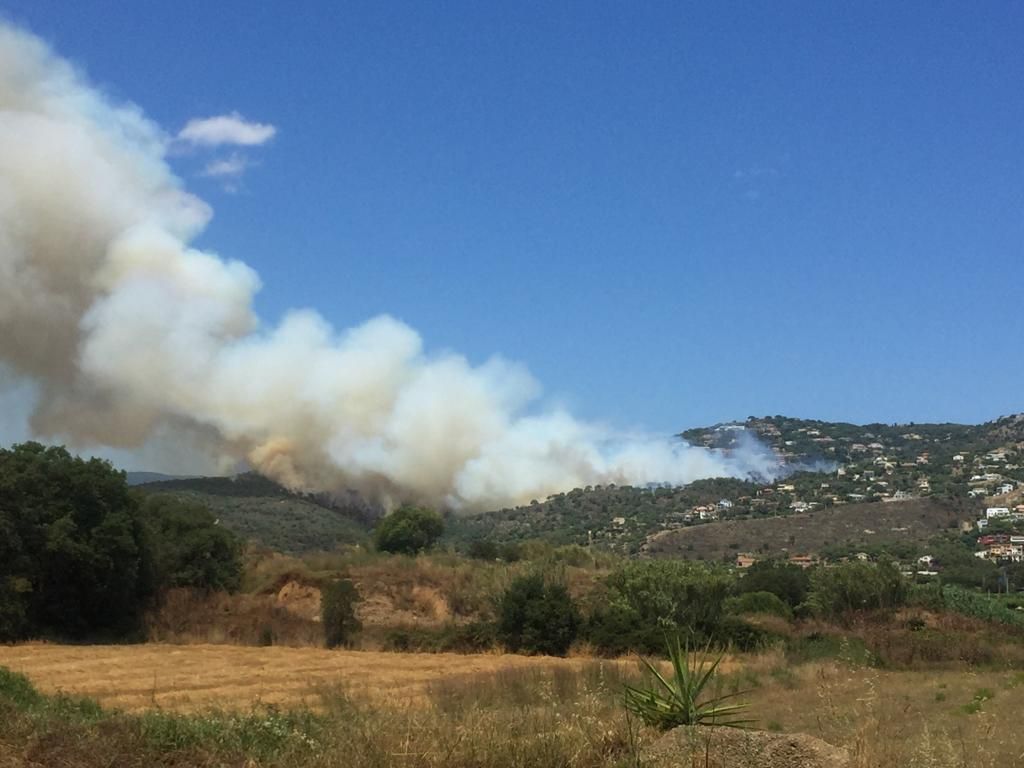 Incendi forestal a Castell d'Aro