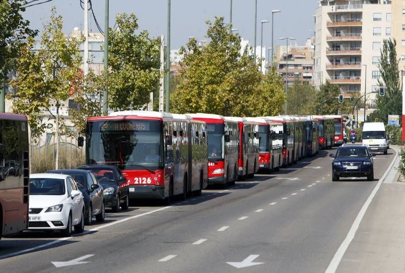 Fotogalería: Comienza la huelga del bus