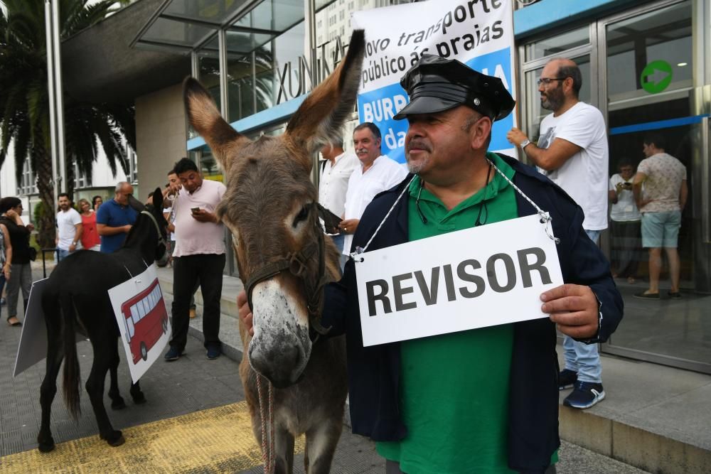 En burro a las playas de Oleiros