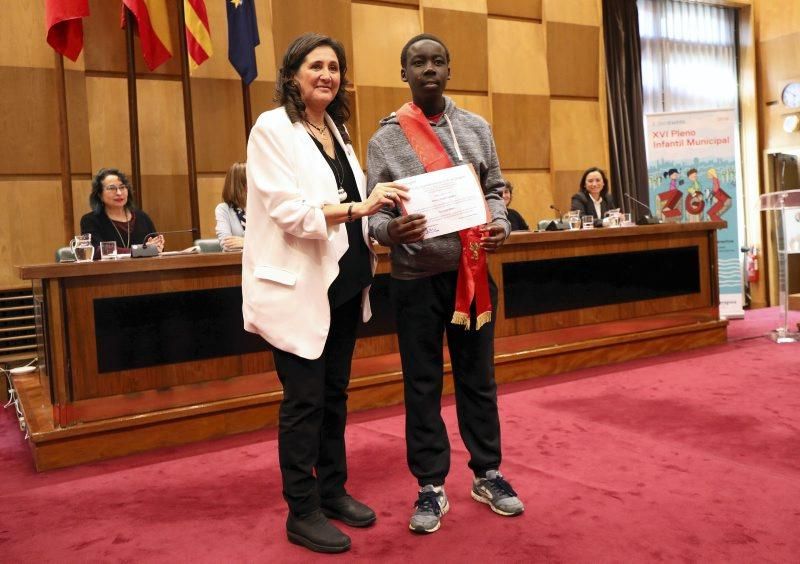 Pleno infantil del Ayuntamiento de Zaragoza