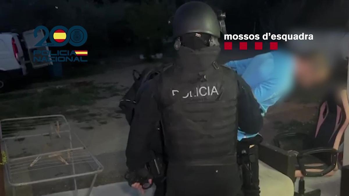 Imagen de un detenido en la operación