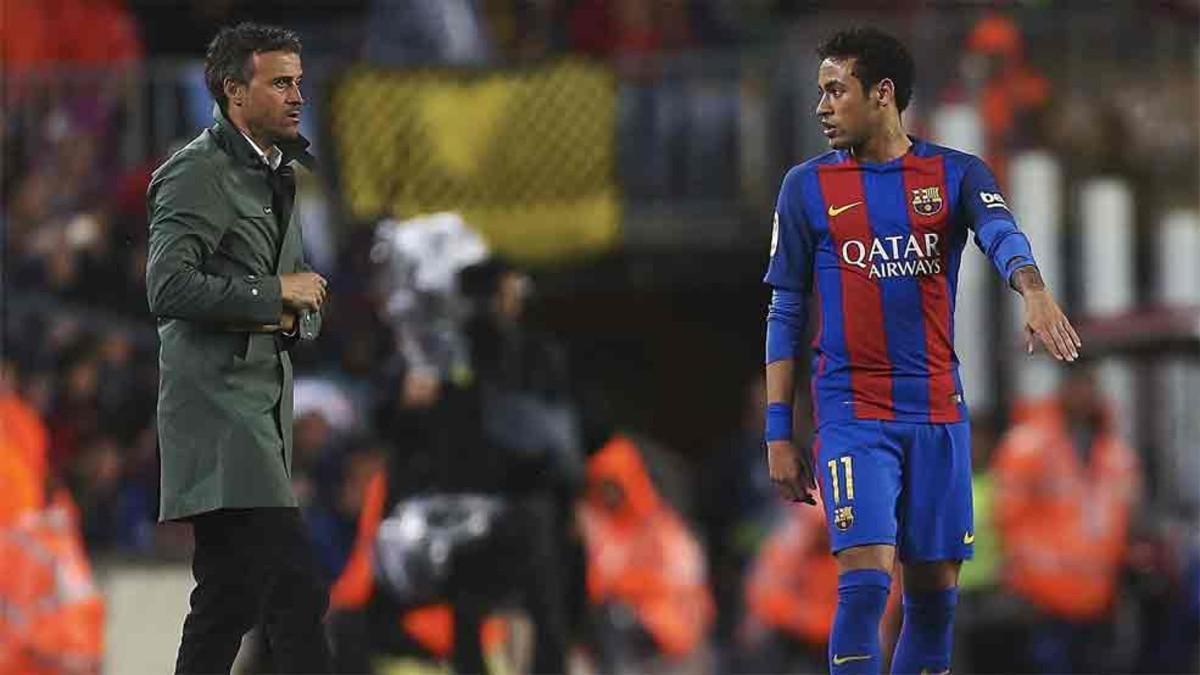 Luis Enrique habló de las botas de Neymar