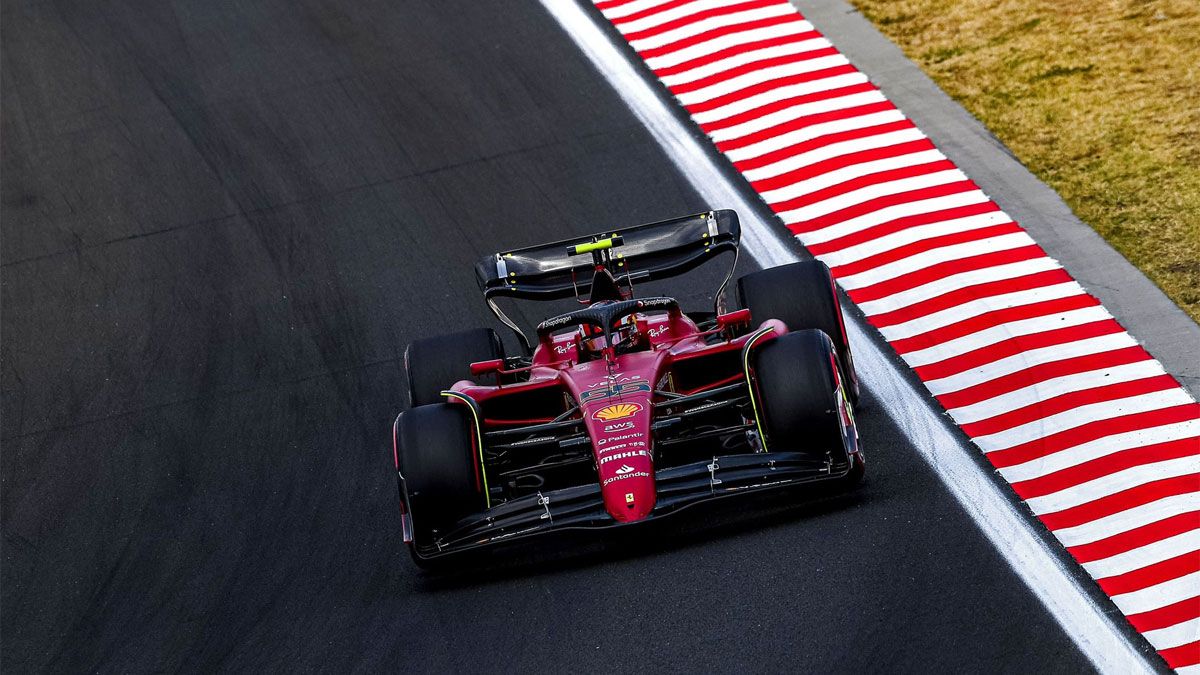 Sainz, en acción en los primeros libres del GP de Hungría