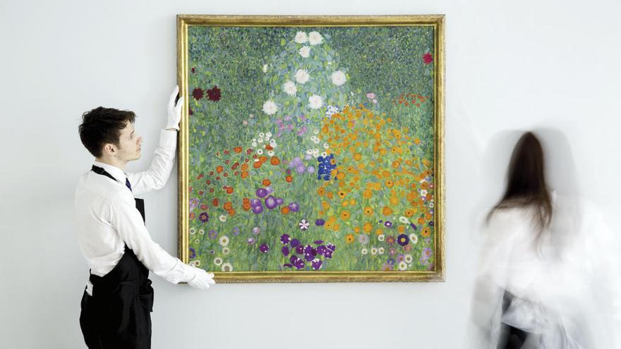 &#039;Jardín de flores&#039;, de Gustav Klimt. // Efe