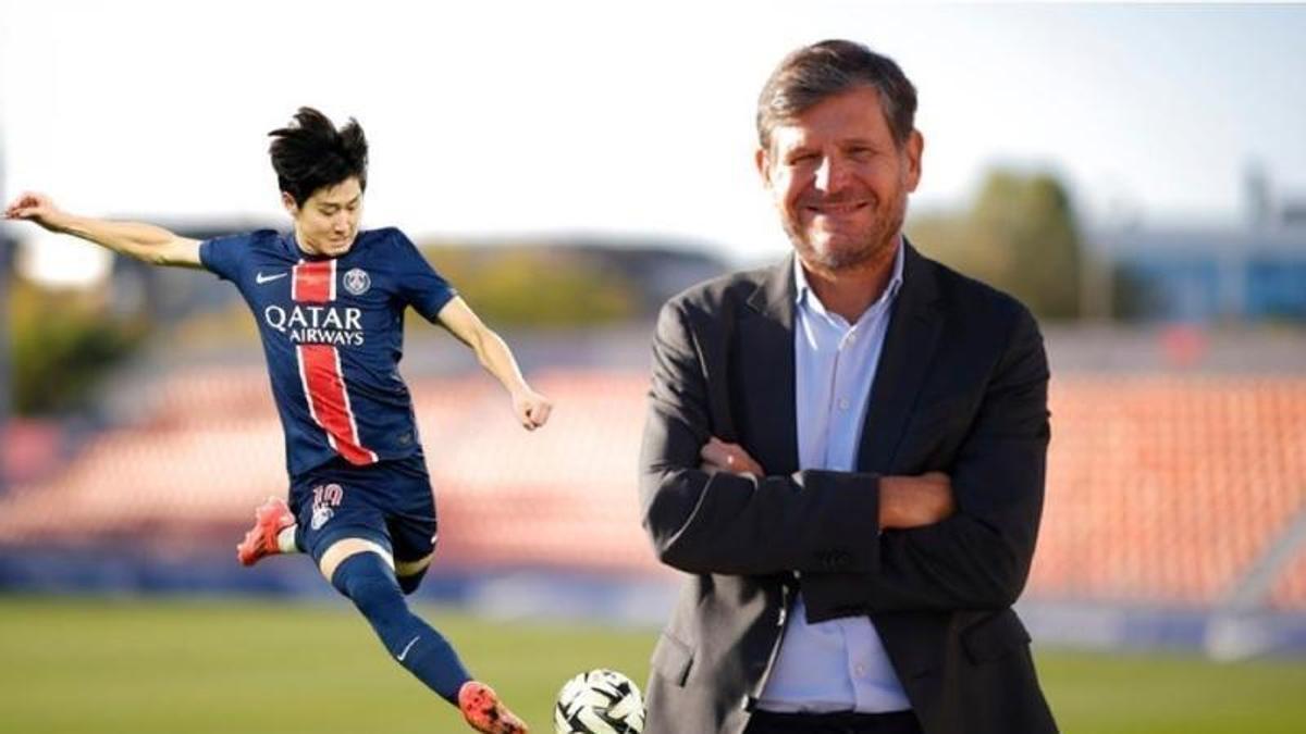 Kang-in Lee, a la izquierda, y Mateu Alemany, a la derecha.