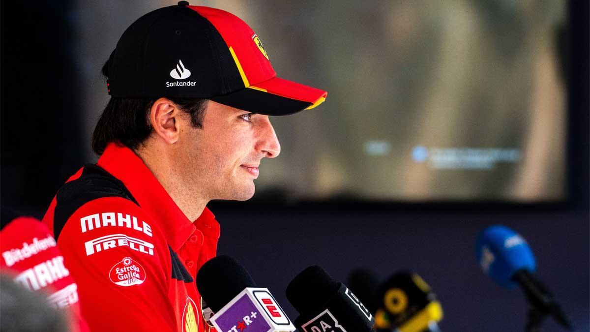 Carlos Sainz, en rueda de prensa