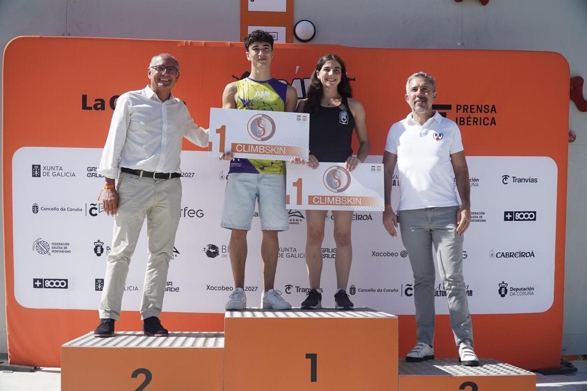 Final del Open juvenil de Escalada de Velocidad en GRAVITEO A Coruña Xacobeo