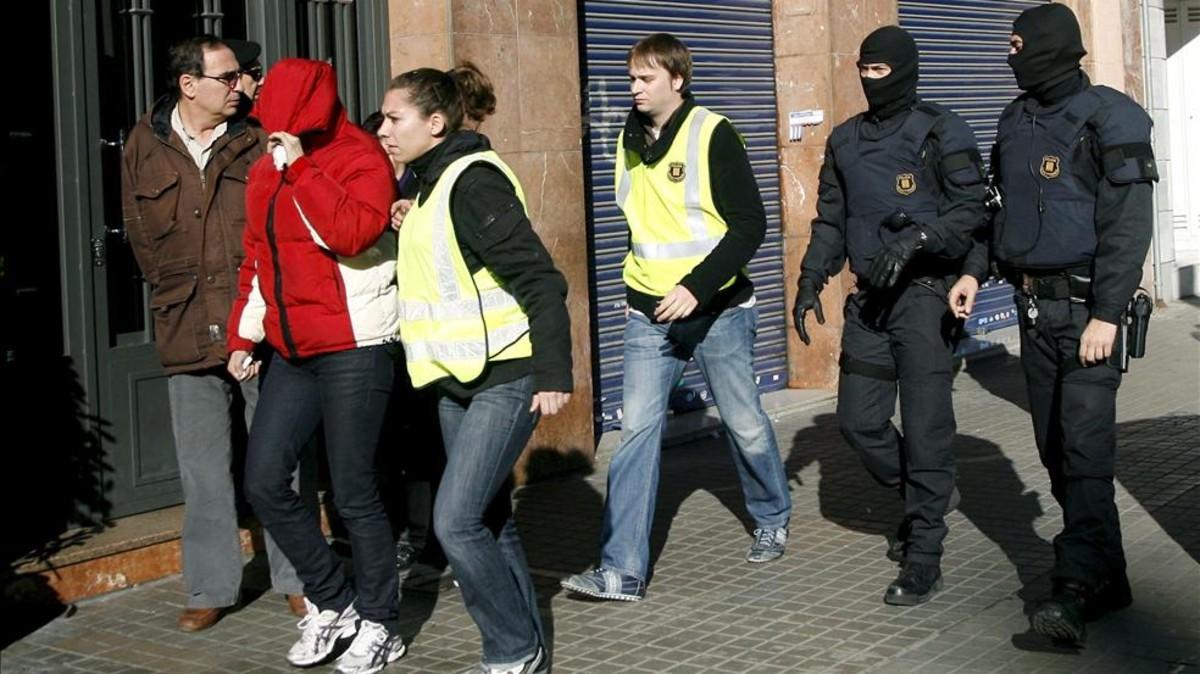 Una de las últimas redadas a miembros de Boixos Nois en Barcelona