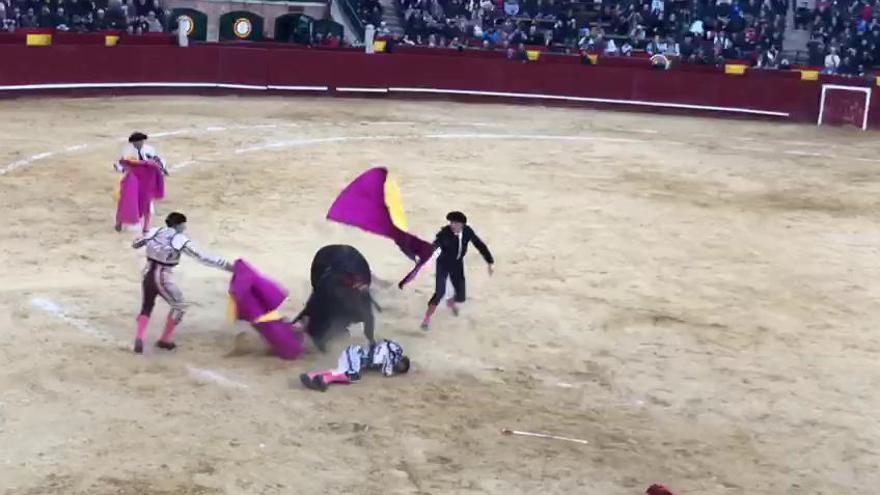 Cogida de Enrique Ponce en la Feria de Fallas