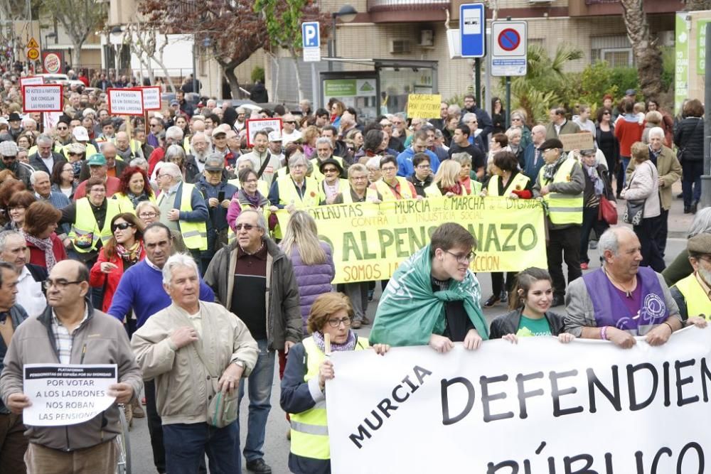 Manifestación por unas pensiones dignas en Murcia