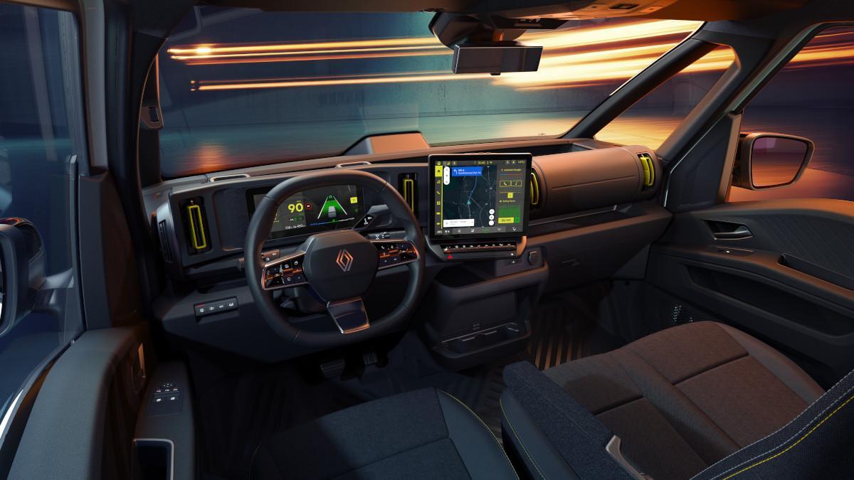 Interior del Renault Trafic Furgón E-Tech eléctrico
