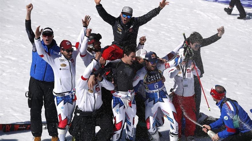 Pinturault supera a Hirscher en el gigante de Soldeu