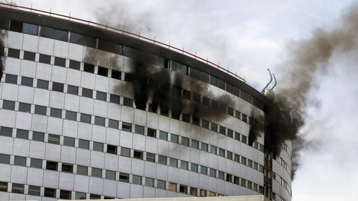 Incendio en el edificio de la radio pública francesa