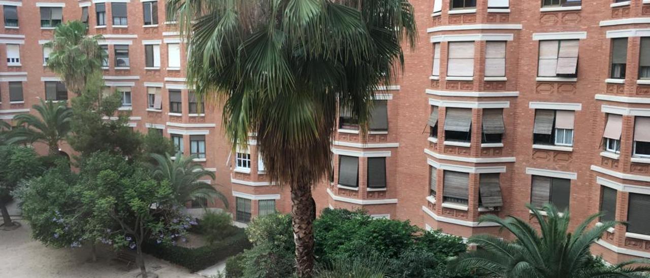 El jardín de la Finca Roja en la actualidad