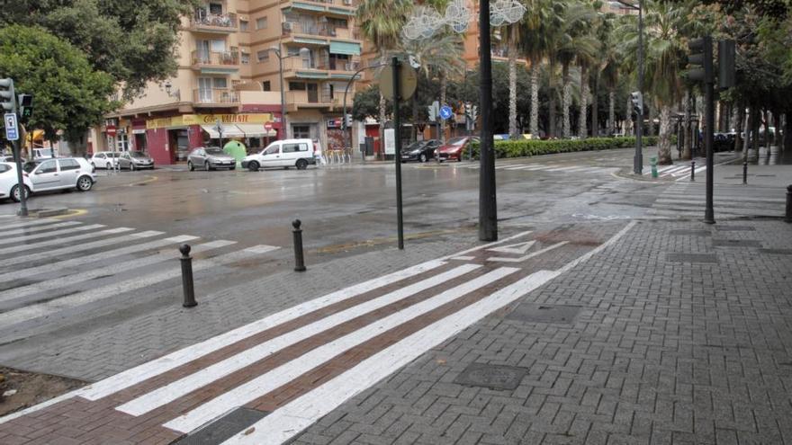 Pasos de cebra también en el carril bici en Valencia