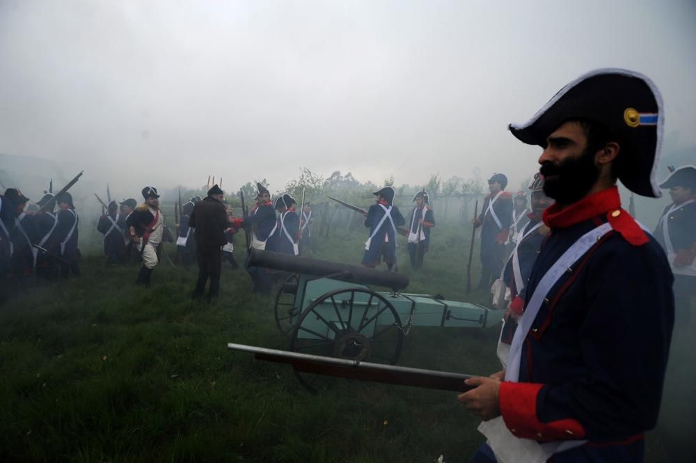 La lluvia no amilanó a los combatientes valgueses, que avasallaron a las tropas francesas hasta su rendición.