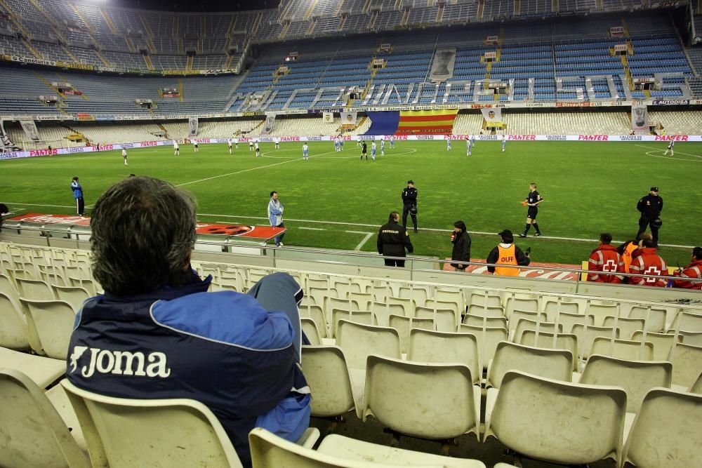 Así fue el último partido del Valencia sin público