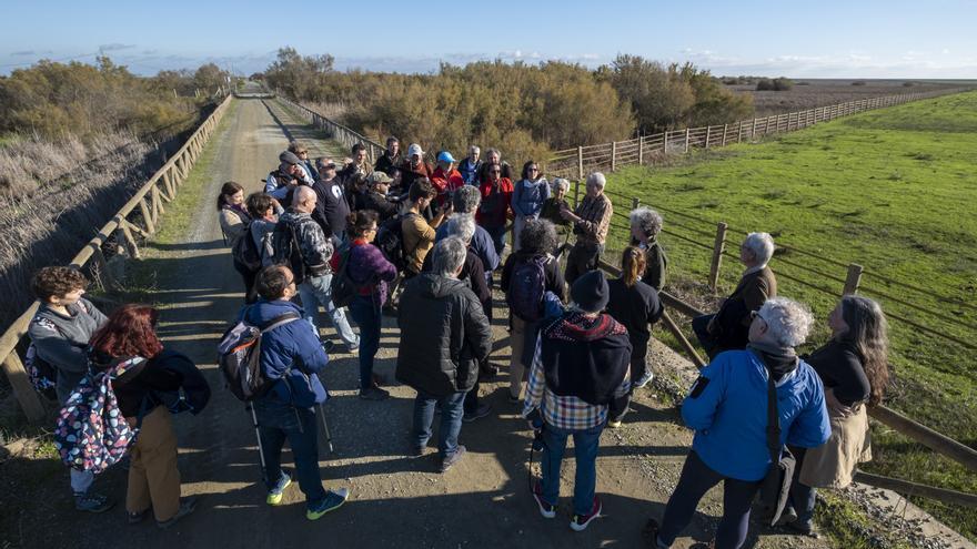 Visita de Ecologistas en Acción a Doñana, que sigue seca pese a las lluvias