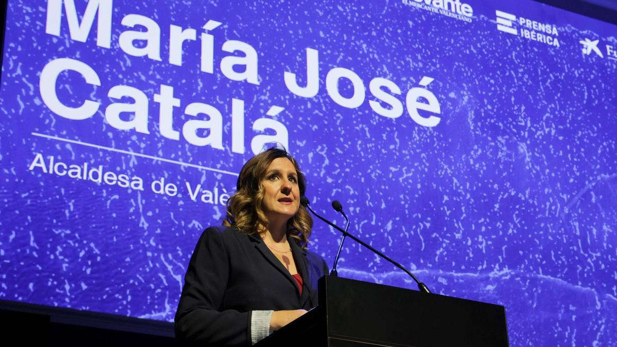 La alcaldesa María José Catalá durante su intervención.