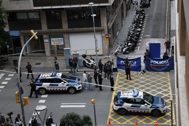 Les imatges del lloc on s'ha produït un tiroteig a Barcelona
